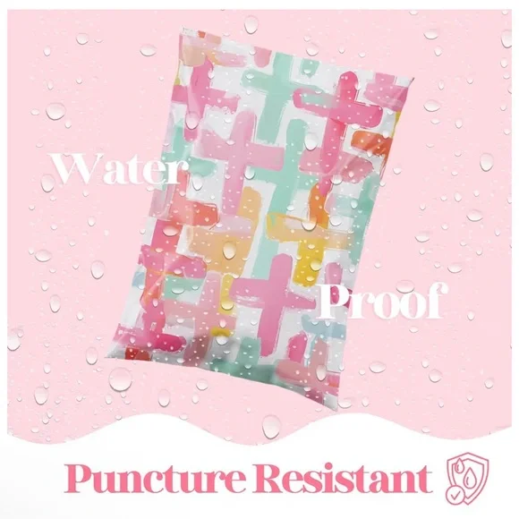 10 pack Pastel Brushstroke Cross Poly Mailers - Picture 2 of 3